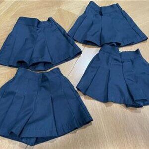 4 PAIR IBILEY SCHOOL UNIFORM KINDERGARTEN AGE GIRLS NAVY BLUE SKORTS SIZE 2
